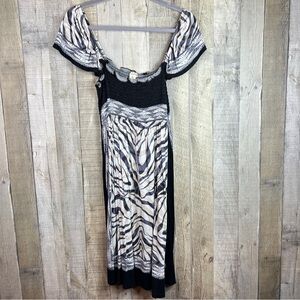 One Clothing Size XL Animal Print Sleeveless Dress Ruffled Straps Flowy